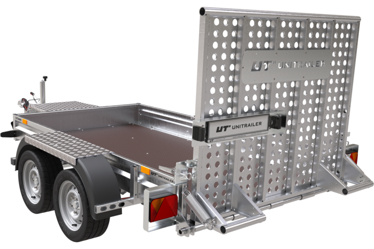 Remolque de construcción para el transporte de una miniexcavadora - UNITRAILER STARK 3 260