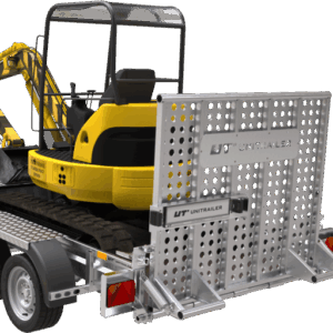 Remolque de construcción para el transporte de una miniexcavadora - UNITRAILER STARK 3 260
